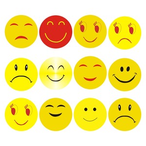 笑脸币表情卡片奖励币塑料积分卡圆形卡片牌微笑服务卡你真棒