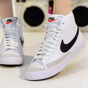 nike耐克女鞋休闲鞋2021秋冬季新款运动鞋开拓者高帮绿色粉色板鞋