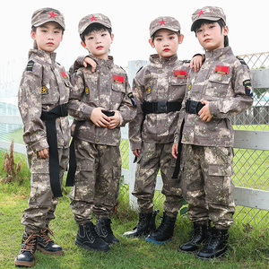 迷彩服儿童男童夏季学生军训表演特种兵野外夏令营训练服军装套装