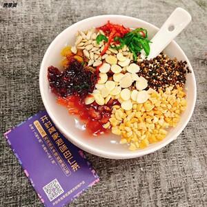 河南开封特产纯手工八宝玫瑰杏仁茶即冲藕粉早餐传统小吃儿时味道