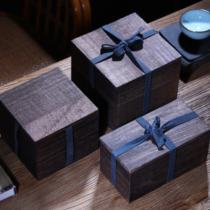 复古桐木质包装盒礼盒空盒小木盒子定制香水生日礼物精致礼品盒子