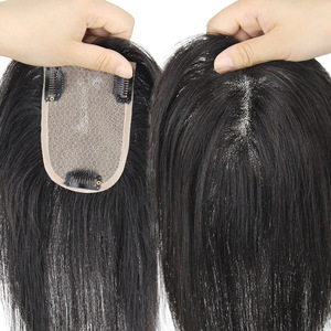 假发女士头顶全手织补发块遮白发稀疏短长发一片式无痕双递针隐形