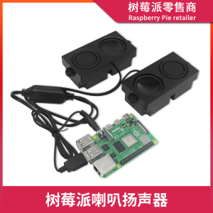 树莓派扬声器 Raspberry Pi 4B/3B+小喇叭扬声器音响功放板免驱动