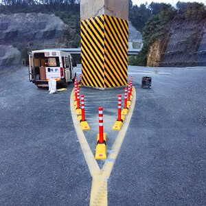 橡胶分道柱道路分道体导流器隔离车道反光警示路障分流器