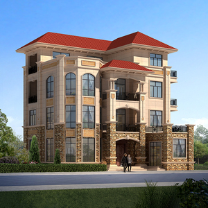 别墅设计图纸全套四层农村自建房豪华大气款欧式风格经济型复式楼