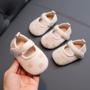 婴儿鞋软底宝宝布鞋步前鞋春秋季男女护脚不掉鞋1岁5-8-9-12个月7