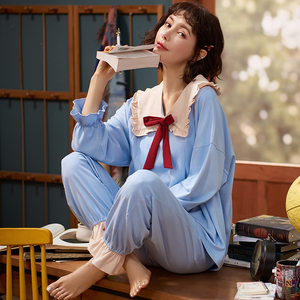 浪漫春天睡衣女长袖