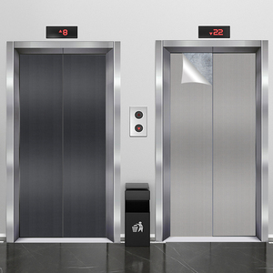 电梯门贴纸高级内部装饰轿厢装饰贴膜轻奢金属拉丝自粘翻新专用膜