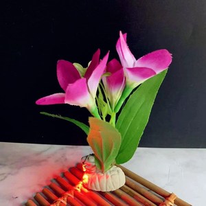 仿真百合花刺身装饰意境菜品花草盘头菜装饰摆件盘饰乡宴厨师酒席