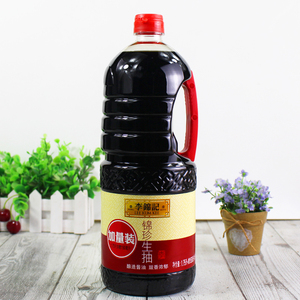 李锦记锦珍生抽1.75l加量2.1l家用大桶炒菜凉拌提鲜酿造生抽酱油