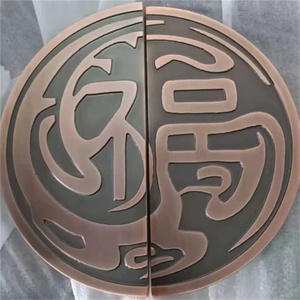 玻璃门拉手 铝合金半圆形拉手 古铜色黑色把手 大门拉手定制 logo