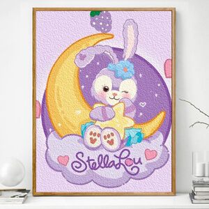 【星黛露】b儿童环保手工diy纸浆画减压材料包带框填色画数字油画