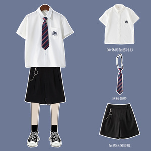 男童正版jk制服套装儿童夏季短袖dk西装全套夏装12岁小学生班校服