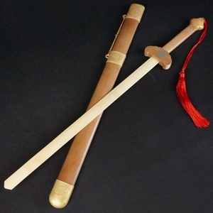 木剑儿童刀剑武术训练木制仿真古风宝剑男孩木头剑玩具未开刃道具