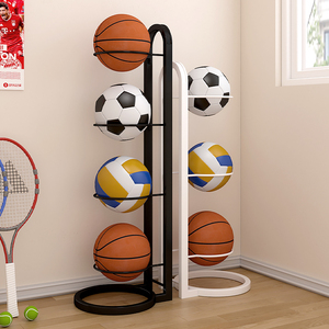 家用篮球收纳架足球置物架儿童玩具多层整理架室内落地球类摆放架
