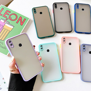 男女新款潮牌honor8x肤感磨砂撞色软边简约透明硬壳jsn-al00a硅胶软