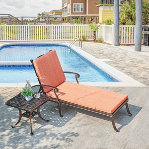 树忆户外豪华铸铝躺床庭院花园别墅欧式躺椅室外休闲阳台泳池沙滩