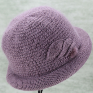 老年人帽子女冬季妈妈盆帽针织毛线帽加绒保暖老人帽奶奶婆婆帽冬