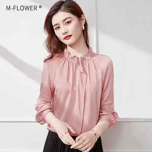 大荷叶领衬衫女