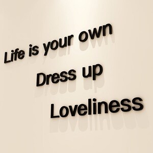 字母墙饰英文定制