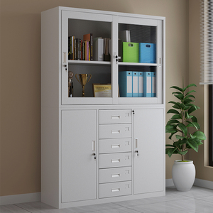 加厚宽中六斗文件柜资料柜办公室抽屉档案柜财务凭证柜带锁储物柜