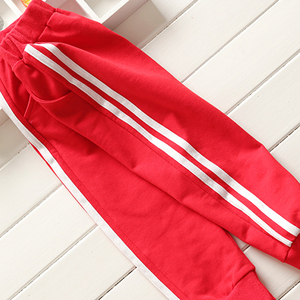 000人付款淘宝小学生校裤儿童运动裤男童校服裤子女童春秋红色黑藏青