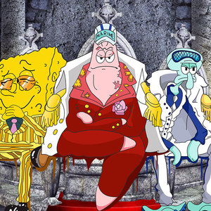 犹乐x海绵宝宝三大将ip联名卫衣男海军青雉黄猿赤犬战国衣服秋冬