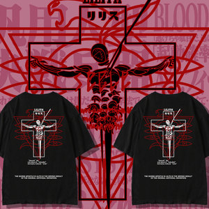 eva新世纪福音战士联名短袖t恤男ins潮牌第二使徒莉莉丝宽松衣服