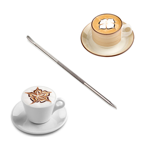 包邮咖啡拉花针不锈钢咖啡雕花针花式咖啡拉花勾花棒拉花神器