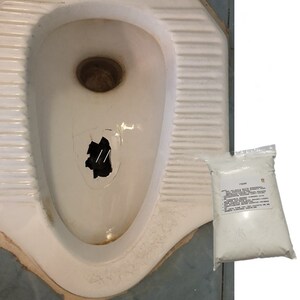 蹲便器便池破洞 裂纹卫生间搪瓷马桶 厕所修补蹲坑便池膏修补补胶
