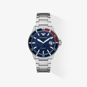 armani阿玛尼男手表正品2021新款潜水系列蓝水鬼钢带男表ar11339
