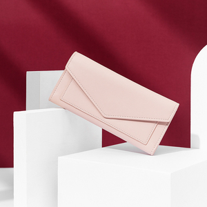 miniso名创优品时尚v型长款女士钱包精致高档