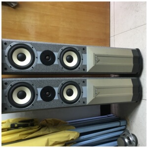 二手飞达音箱双6.5寸三单元家用发烧hifi级落地式一对价不包邮