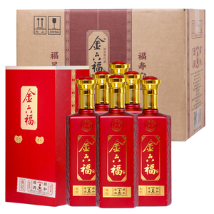 金六福 42度典窖浓香型粮食白酒500mlx6瓶整箱口粮酒