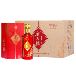 金六福 42度金窖v浓香型粮食白酒500mlx6瓶整箱口粮酒