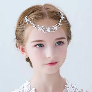 儿童皇冠额头链公主眉心链水晶发箍额饰女童生日演出头上戴的饰品