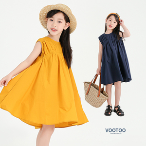 【VOOTOO活动】女童连衣裙2024夏装新款纯棉印花裙背心裙吊带裙