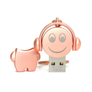 zjrdiy个性可爱u盘16gb学校学生优盘金属卡通usb礼品创意刻字定制