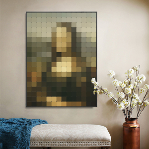 000人付款淘宝万格梵高星空夜积木马赛克素像名画摆件小颗粒拼装