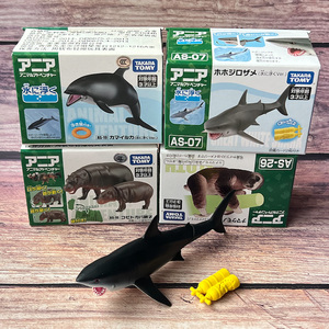 tomy多美安利亚仿真海洋生物动物鲨鱼鳄鱼狮子虎鲸老虎男孩玩具