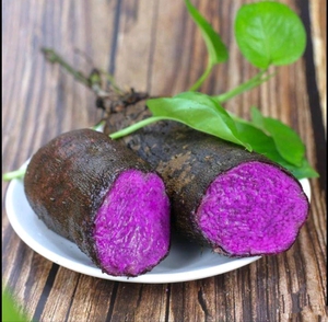 【满10斤包邮】紫色山药紫玉淮山怀山薯蓣大毛薯脚板薯非铁棍山药