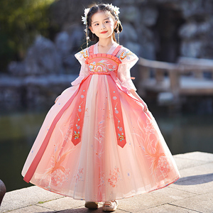 汉服女童连衣裙夏装2023新款儿童女款古风裙子夏天古装公主裙夏款
