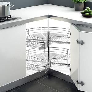 橱柜转角转盘缓冲柜内转盘拐角圆形旋转角不锈钢碗碟转蓝转置