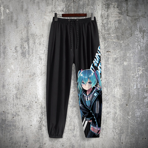 moli咕噜动漫淘宝miku初音未来裤子男女动漫二次元周边运动束脚裤