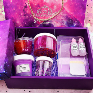 至尊紫色礼盒装六宫格起泡胶超大气泡便宜史莱姆起泡胶少女心ins