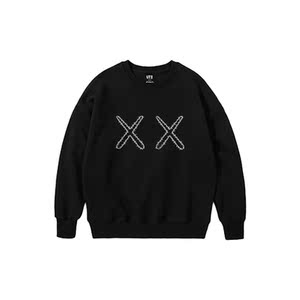 优衣库卫衣男装春秋季kaws芝麻街联名限定潮流卡通动漫情侣款外套