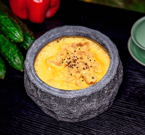 石碗韩式拌饭石碗天然石锅石碗韩式料理商用餐厅餐具泡泡鸡