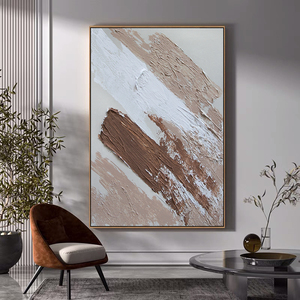 厚油肌理原创手绘油画《飘聆》意式简约后现代轻奢装饰画玄关挂画