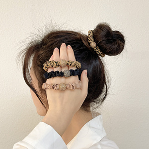 扎高马尾头绳简约气质女发绳发夹耐用高弹力皮筋小抓夹扎头发皮套