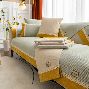 棉麻沙发垫四季通用布艺实木客厅现代简约家用坐垫子套罩靠背盖巾